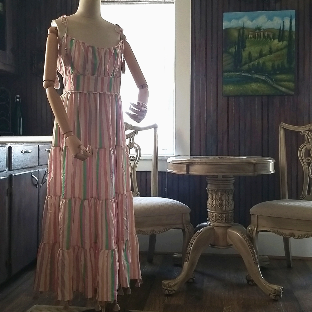 Chicwish Boho Striped Tiered Maxi Dress